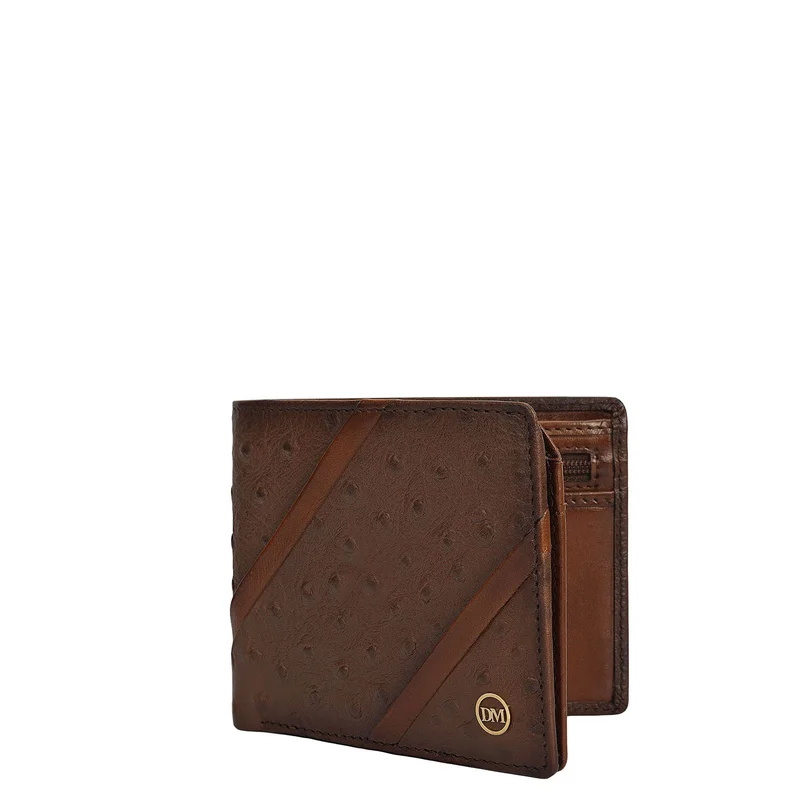 Da Milano Mocha Bifold Leather Mens Wallet